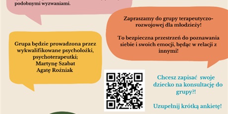Bezpłatna grupa terapeutyczno-rozwojowa dla młodzieży