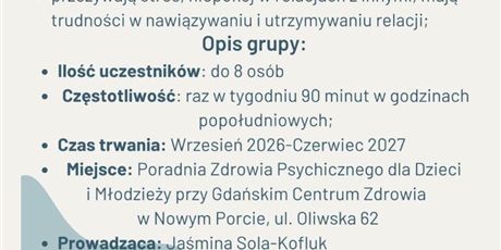 Grupa psychoterapeutyczna dla młodzieży
