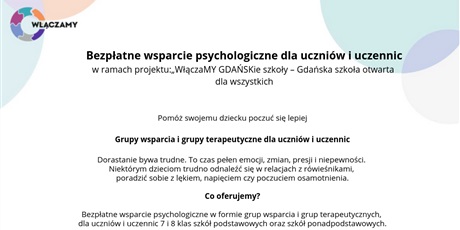Pomoc psychologiczna dla uczniów